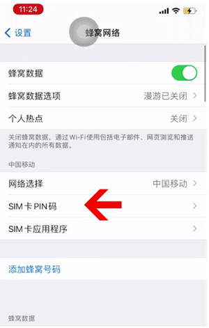 沿滩苹果14维修网分享如何给iPhone14的SIM卡设置密码 