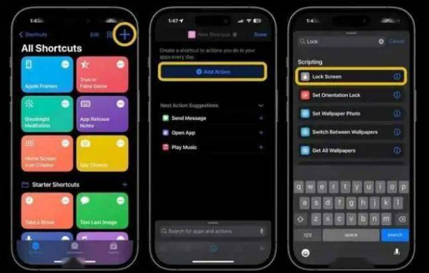 沿滩苹果14锁屏维修店分享iPhone14升级iOS16.4后如何创建锁屏快捷方式 